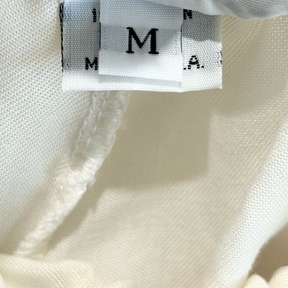 Bryn Walker 100% Linen Pull On Crop Wide Leg OSCA Pant Ivory Womens M Casual USA - Picture 3 of 14